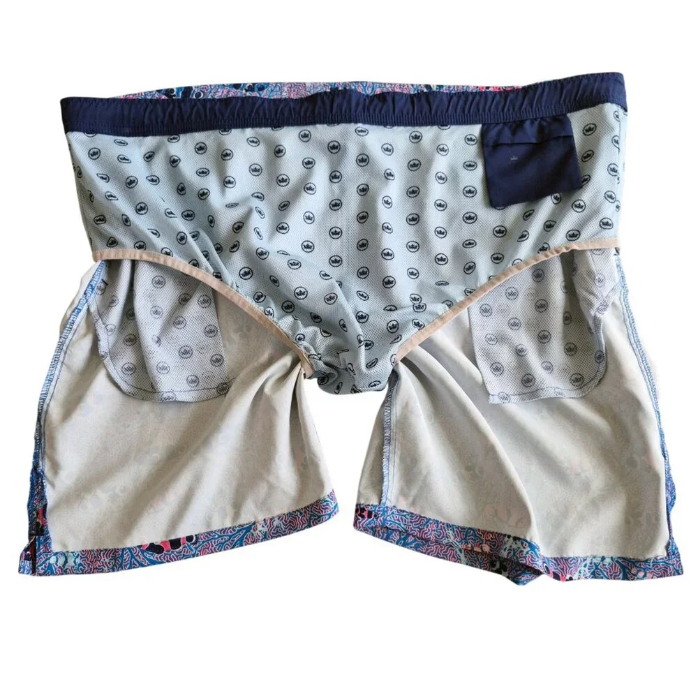PETER MILLAR Men’s Colorful Clownfish Printed Swim Trunks Sz XL